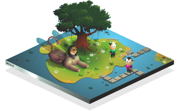 Example scene with three avatars.